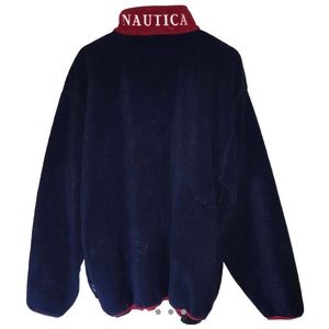 FLEECE NAUTICA RED BLUE PULLOVER SWEATSHIRT